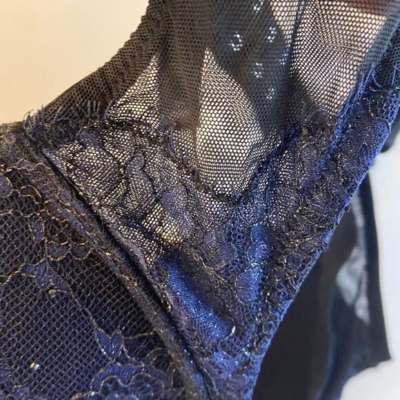 VS 38B very sexy bra push up black shiny padded - Picture 3 of 5